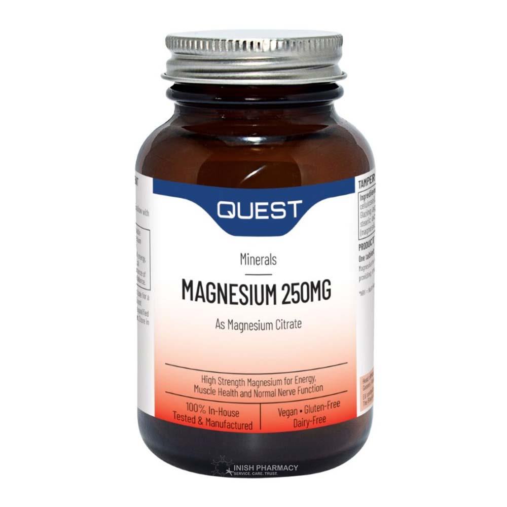 Quest Magnesium Citrate Tablets 250mg 60 Pack Inish Pharmacy Ireland