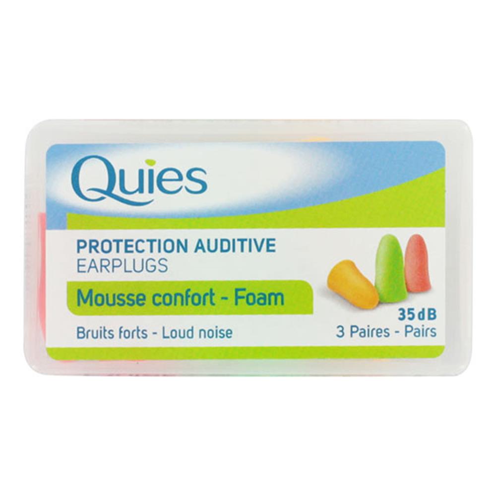 Quies Foam Earplugs 3 Pairs Inish Pharmacy Ireland