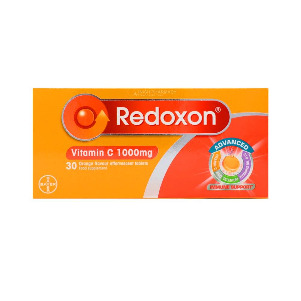 Redoxon Vitamin C 1000mg Orange Effervescent Tablets 30 Pack Inish