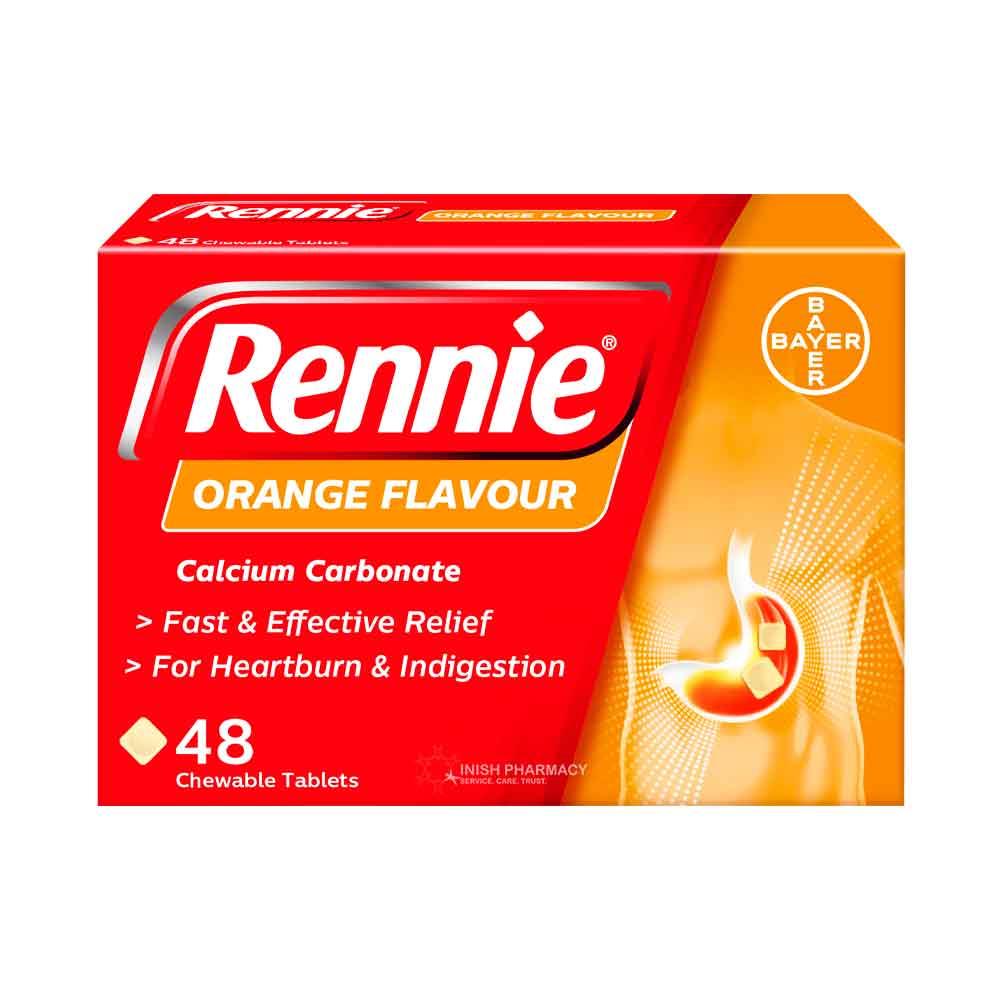 Rennie Orange 500mg Chewable Tablets 48 Inish Pharmacy Ireland