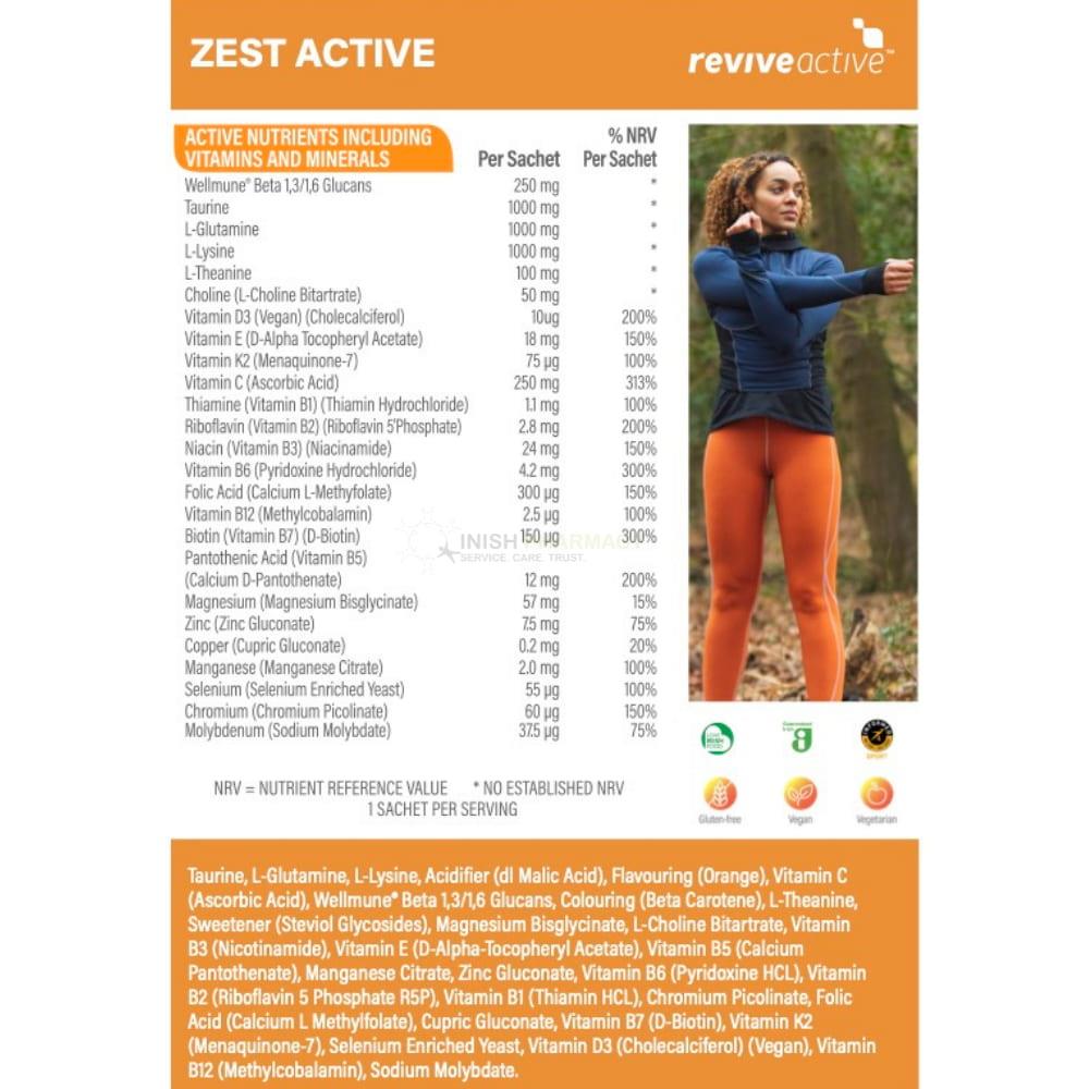 Revive Active Zest Active Food Supplement 30 Sachets Inish Pharmacy