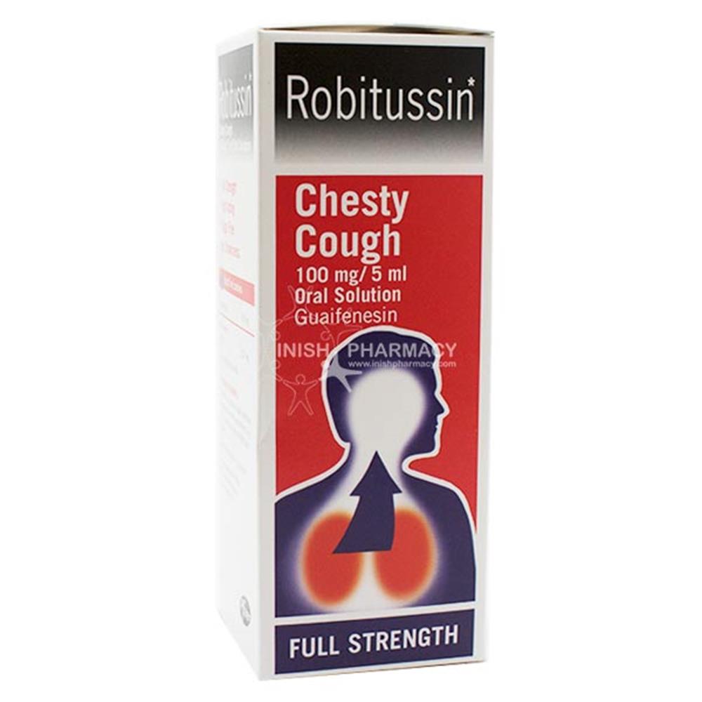 Robitussin Chesty Cough 100mg/5ml Guaifenesin Sugar Free Oral Solution