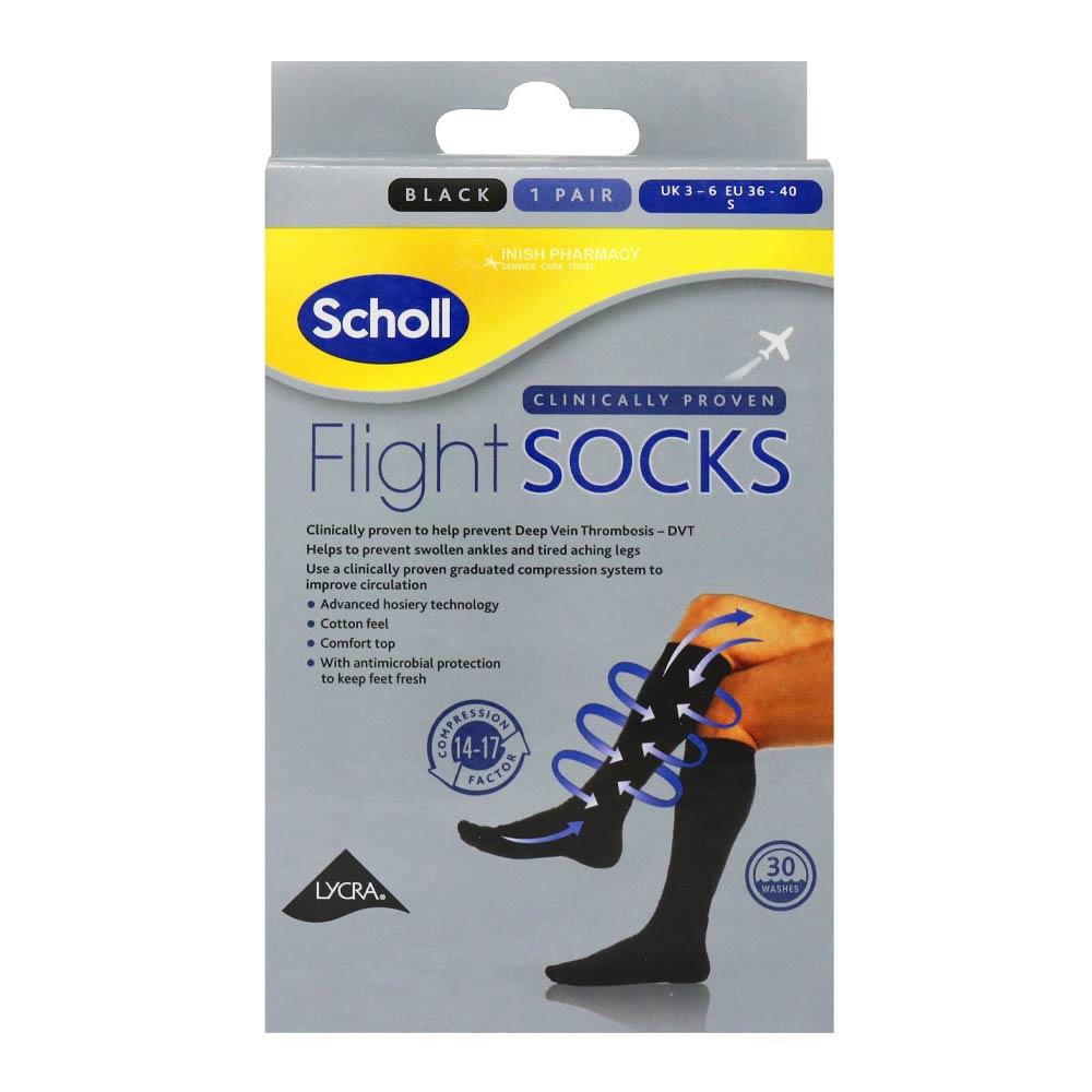 Scholl Flight Socks Black Inish Pharmacy Ireland