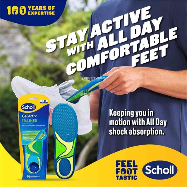 Scholl Gel Activ Trainer Insoles Pair Small Inish Pharmacy