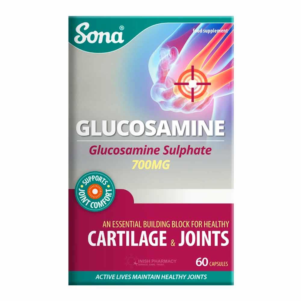 Sona Glucosamine Sulphate 700mg 60 Capsules Inish Pharmacy Ireland