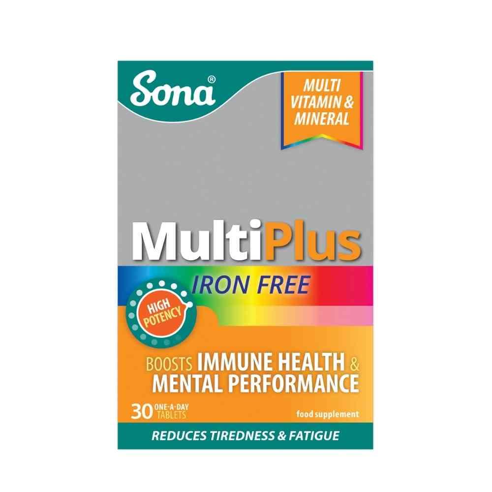 Sona Multiplus Iron Free Multivitamins 30 Tablets Inish Pharmacy