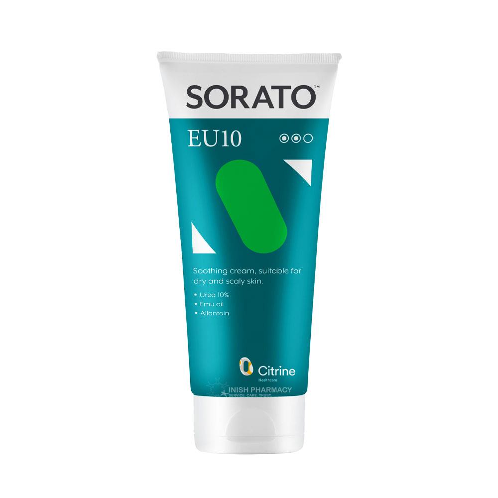 Sorato EU10 Urea Cream For Dry Skin and Psoriasis 200ml Inish