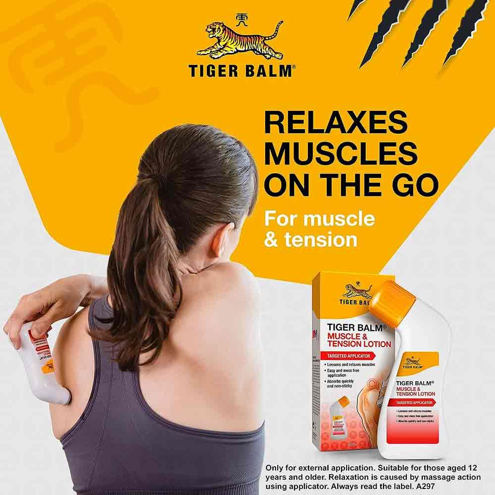 Tiger Balm Muscle & Tension Lotion 80ml Inish Pharmacy Ireland