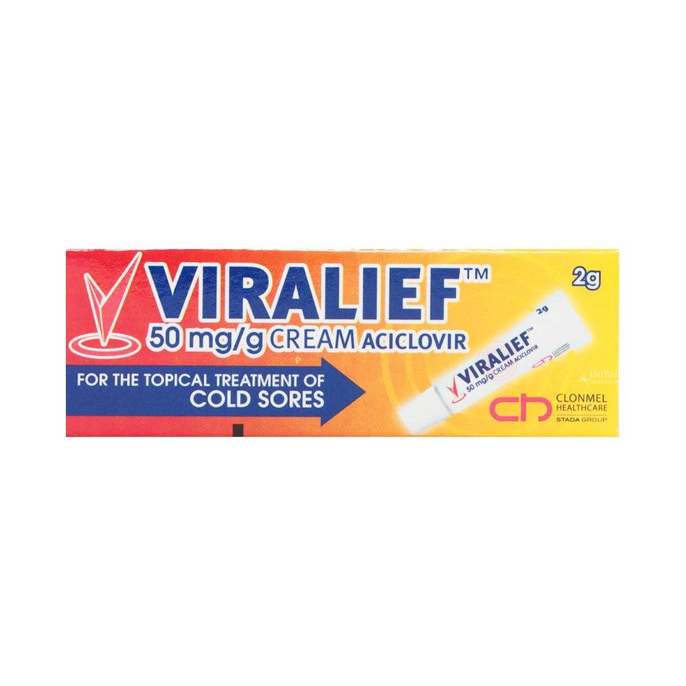 Viralief Aciclovir 50mg/g Cold Sore Cream 2g Inish Pharmacy Ireland