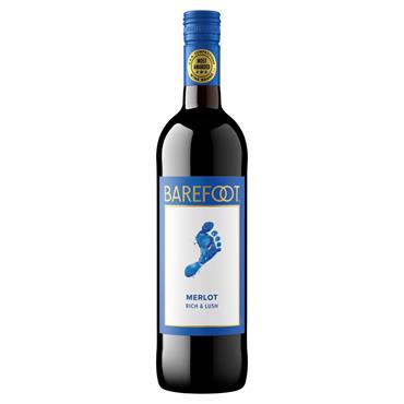 Barefoot Merlot Red Wine 750ml: Smooth, Plush & Easy to Love