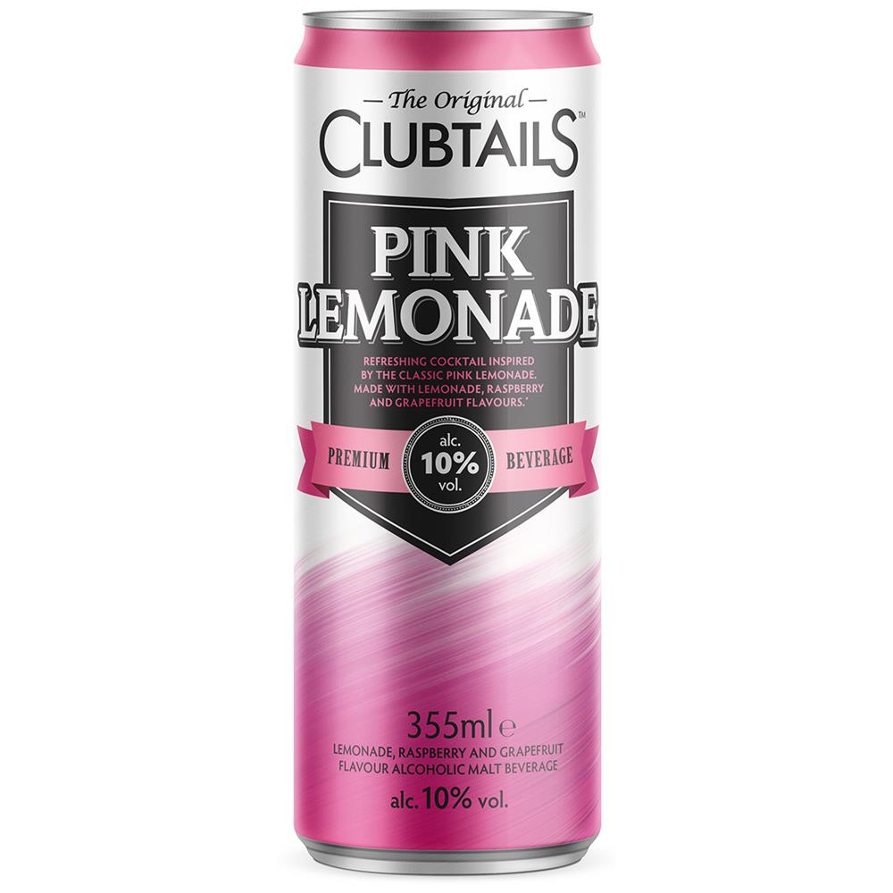 Clubtails Pink Lemonade 355ml Buy now at Carry Out Off Licence
