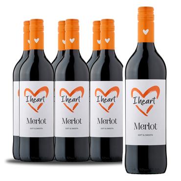 I Heart Merlot 750ml 6 Bottle Case Deal