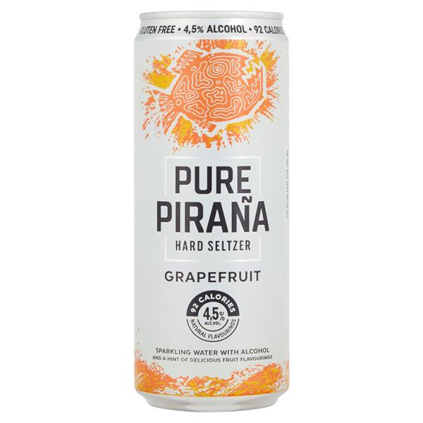 Pure Pirana Hard Seltzer Grapefruit 330ml Buy now at Carry Out Off