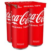 Coca-Cola Original Taste 4 x 330ml Cans