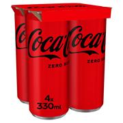 Coca-Cola Zero 4 x 330ml Cans