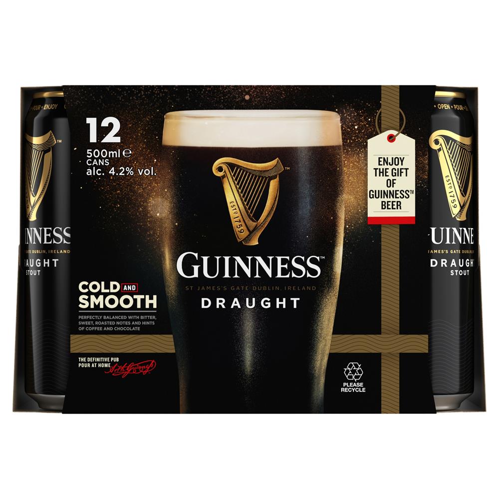 Guinness Draught Stout 500ml 12 Pack