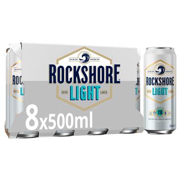 Rockshore Light Lager 8 x 500ml Cans