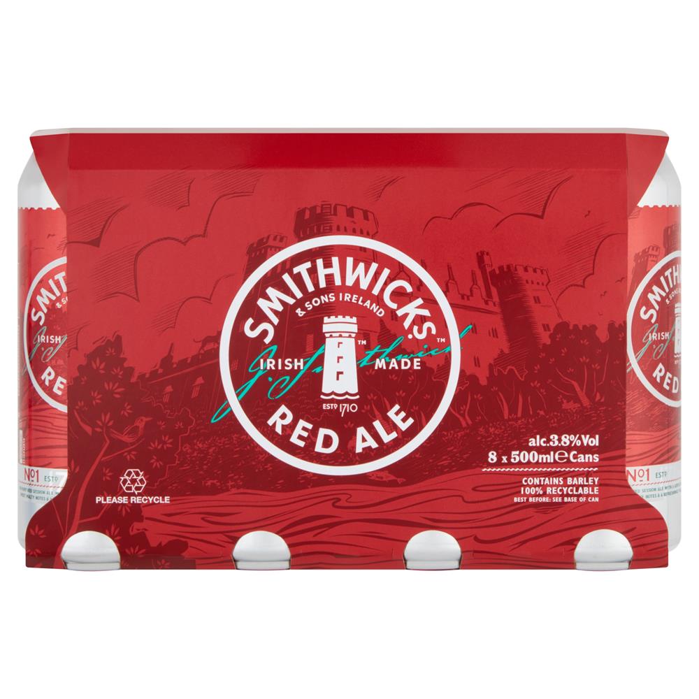 Smithwicks Red Ale Beer 8 x 500ml Can Buy now at Carry Out Off Licence
