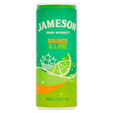 Jameson Irish Whiskey Ginger Ale & Lime Mixed Drink 250ml: A Refreshing Twist on a Classic Cocktail