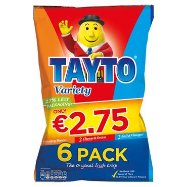 Tayto Assorted Crisps 6 x 150g Bags