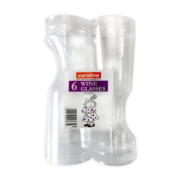 Plastic Wine Glasses Pack of 6