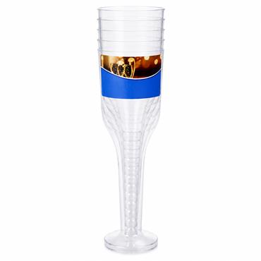 Plastic Flute Glasses Pack of 6