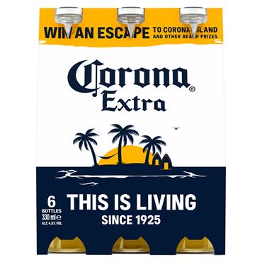 Corona Extra Lager 6 x 330ml Bottles