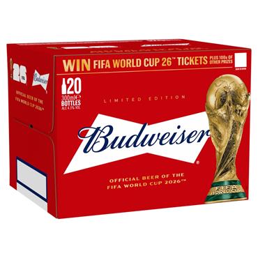 Budweiser Lager 20 x 300ml Bottles