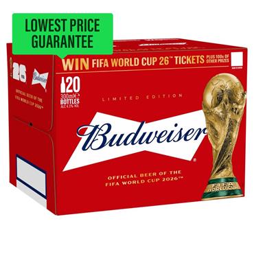 Budweiser Lager 20 x 300ml Bottles