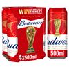 Budweiser Lager 4 x 500ml Cans