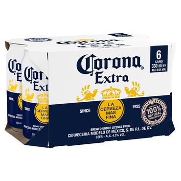 Corona Extra Lager 6 x 330ml Bottles