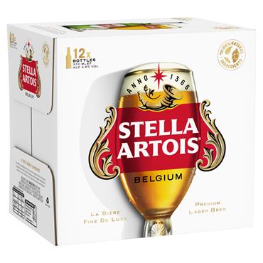 Stella Artois Lager Beer 12 x 330ml Bottles