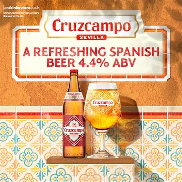 Cruzcampo Sevilla Lager Beer 4.4% ABV Bottle 660ml