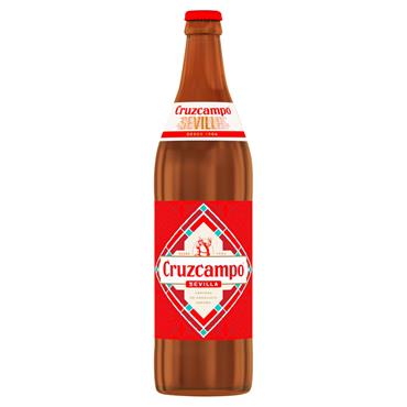 Cruzcampo Sevilla Lager Beer 4.4% ABV Bottle 660ml