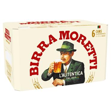 Birra Moretti Lager 6 x 330ml Cans