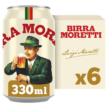 Birra Moretti Lager 6 x 330ml Cans