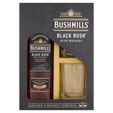 Bushmills Black Bush Irish Whiskey 700ml Bottle with Glass