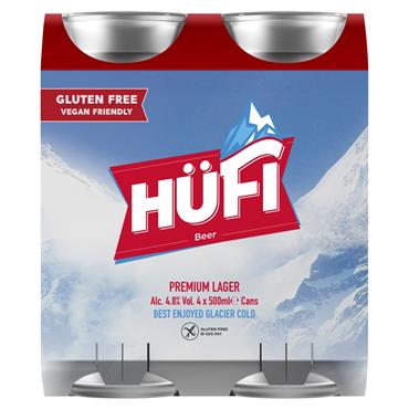 Hufi Gluten Free Lager 4 x 500ml Cans