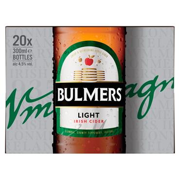 Bulmers Light Irish Cider 20 x 300ml Bottles