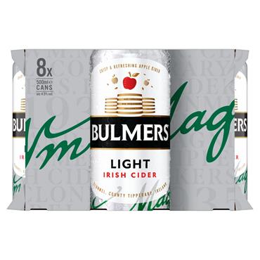 Bulmers Light Irish Cider 8 x 500ml Cans