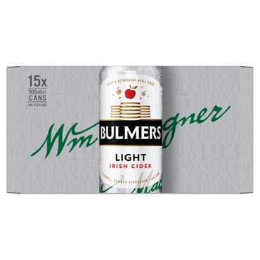 Bulmers Light Irish Cider 15 x 500ml Cans
