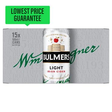 Bulmers Light Irish Cider 15 x 500ml Cans