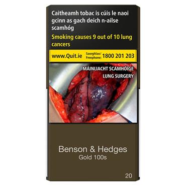Benson & Hedges Gold 100s 20 Cigarettes