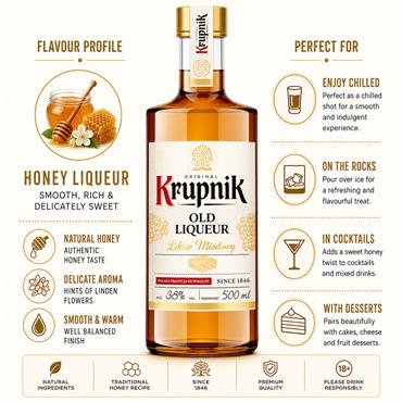Krupnik Honey Liqueur 500ml Bottle