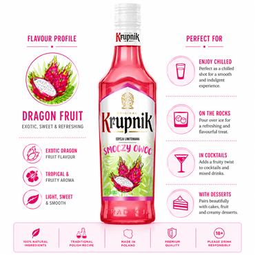Krupnik  Smoczy Owoc (Dragon Fruit) Liqueur 500ml Bottle