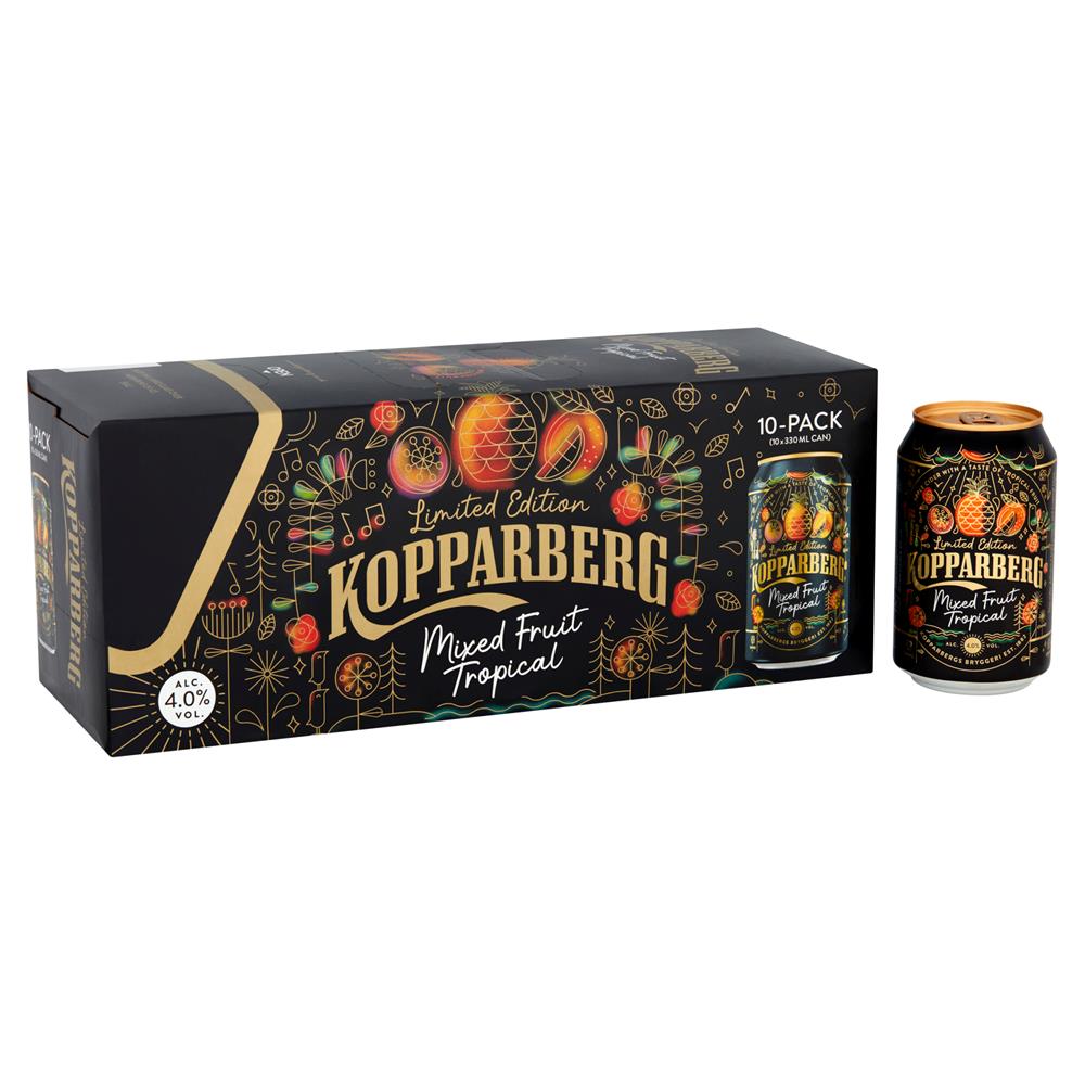 Kopparberg Premium Cider with Mixed Fruit Tropical Fridge Pack 10 x