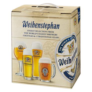 Weihenstephaner 5 Bottle and Glass Gift Set