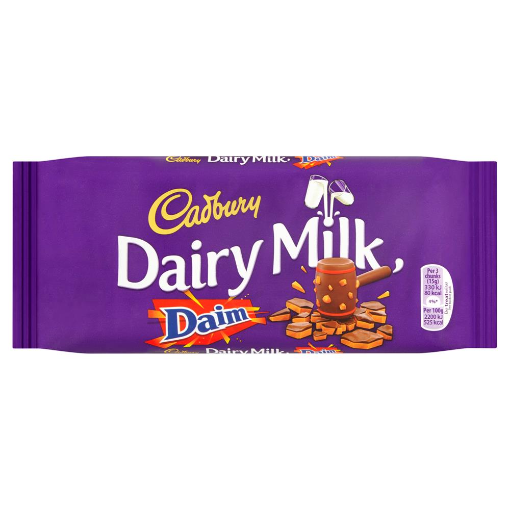 Cadbury Dairy Milk with Daim Chocolate Bar 120g Buy now at Carry