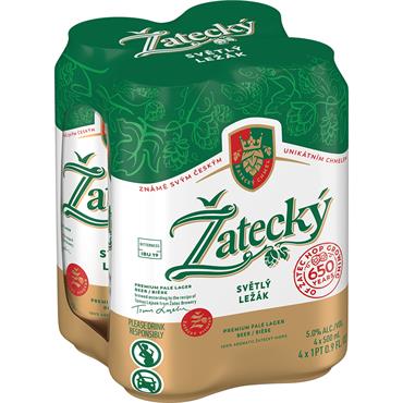 Zatecky Lezak Lager 4 x 500ml Cans