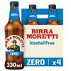 Birra Moretti Zero Alcohol Free Beer 4 x 330ml Bottles